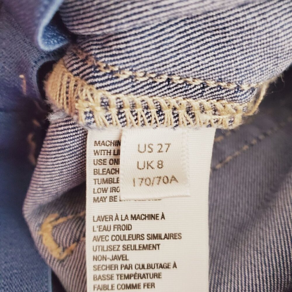 Free People Womens Flare Jeans W27 Blue Denim Bell Bottom 61855-16515125 Boho - Picture 8 of 11